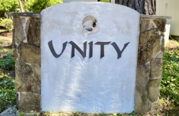 Stone Sign carved with the name Unity