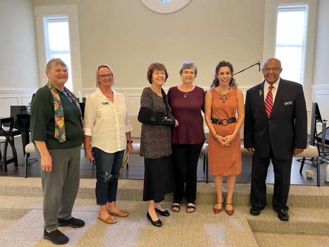 Lainie Mauger, Gloria Bright, Anne Conlan, Gail O'Brien, Rev. Dr. Ellen Contente, and Dr. Herbert Harris